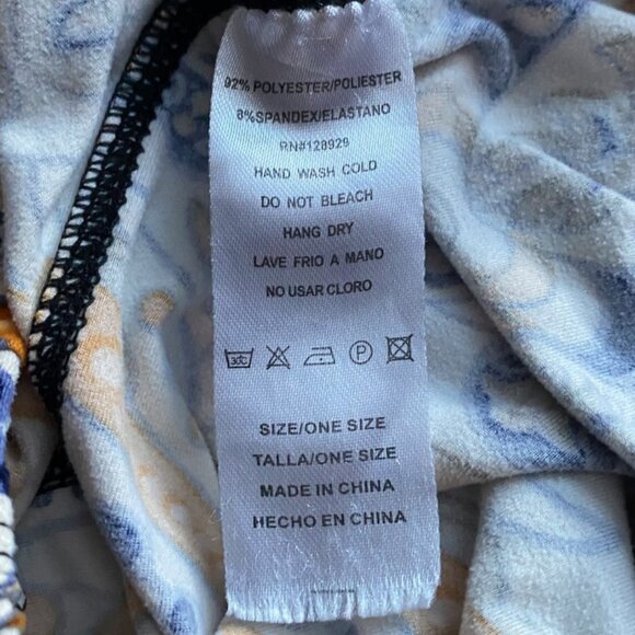 Southwestern Paisley Multi-color Soft Leggings One Size Blue Orange White Black - Picture 9 of 15